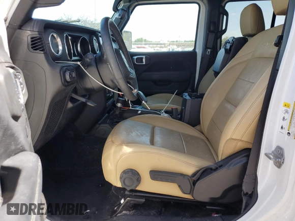 2019 Jeep Wrangler Unlimited Sahara with VIN 1C4HJXEG8KW574005, listed as a Copart auction lot 55386585 with Not provided miles and Salvage title. Bid and sale history available at DreamBid. Image 7.