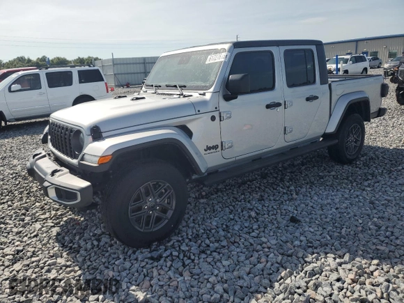 2024 Jeep Gladiator Sport S z VIN 1C6HJTAG2RL110743, wystawiony jako Copart lot #61727815 z przebiegiem 4 846 mil mil oraz Szkoda całkowita • Salvage title. Historia ofert i sprzedaży dostępna na DreamBid. Obrazek 1.