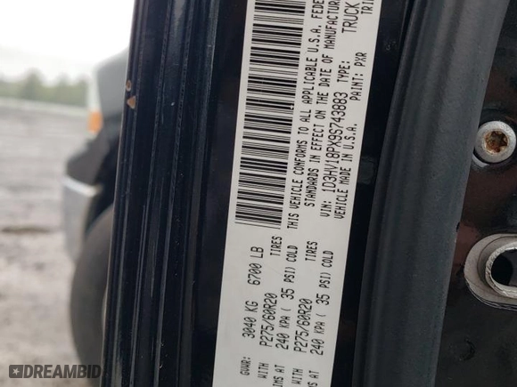 2009 Dodge Ram 1500 SLT with VIN 1D3HV18PX9S743883, listed as a Copart auction lot 72863424 with 203,634 mi miles and Clean Title. Bid and sale history available at carsss.com. Image 12.