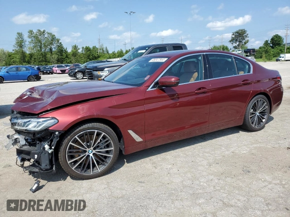2023 BMW 5 Series 540i xDrive with VIN WBA73BJ08PCL79738, listed as a Copart auction lot 65047344 with 16,280 mi miles and Non Repairable. Bid and sale history available at carsss.com. Image 1.