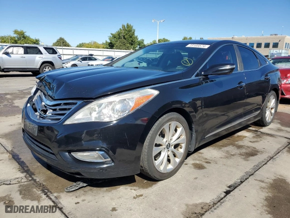 2012 Hyundai Azera with VIN KMHFG4JG1CA177868, listed as a Copart auction lot 73169574 with 90,657 mi miles and Salvage Title. Bid and sale history available at carsss.com. Image 1.