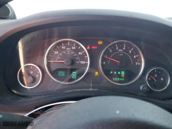 2012 Jeep Wrangler Unlimited Sahara with VIN 1C4BJWEG6CL256452, listed as a Copart auction lot 53305115 with 50,944 mi miles and Salvage Title. Bid and sale history available at carsss.com. Image 9.
