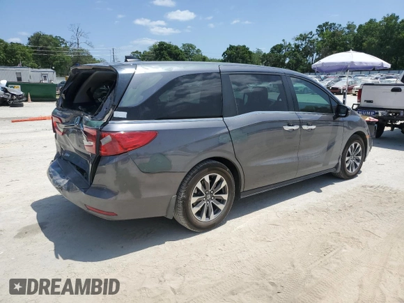 2023 Honda Odyssey EX-L z VIN 5FNRL6H67PB059729, wystawiony jako Copart lot #54408105 z przebiegiem 67 998 mil mil oraz Szkoda całkowita • Salvage title. Historia ofert i sprzedaży dostępna na DreamBid. Obrazek 3.