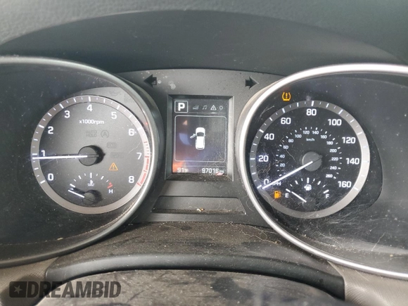 2018 Hyundai Santa Fe 2.4L with VIN 5XYZT3LB7JG527512, listed as a Copart auction lot 53291345 with 97,016 mi miles and Salvage title. Bid and sale history available at DreamBid. Image 9.