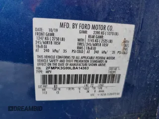 2020 Ford Edge SE z VIN 2FMPK3G99LBA14363, wystawiony jako Copart lot #52831575 z przebiegiem 122 382 mil mil oraz Tytuł czysty. Historia ofert i sprzedaży dostępna na DreamBid. Obrazek 12.
