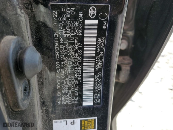 2022 Toyota Corolla Hatchback SE with VIN JTND4MBE1N3163117, listed as a Copart auction lot 42027245 with 65,270 mi miles and Salvage Title. Bid and sale history available at carsss.com. Image 15.