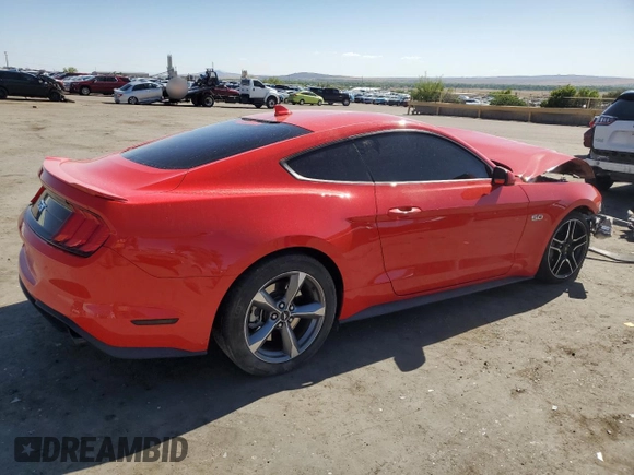 2022 Ford Mustang GT with VIN 1FA6P8CF9N5108380, listed as a Copart auction lot 57899235 with 48,956 mi miles and Salvage title. Bid and sale history available at DreamBid. Image 3.