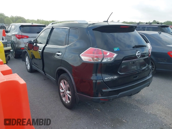 2016 Nissan Rogue SV with VIN KNMAT2MT9GP614414, listed as a IAAI auction lot 41968457 with 252,533 mi miles and . Bid and sale history available at carsss.com. Image 3.