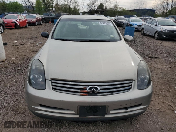 2003 Infiniti G35 with VIN JNKCV51E03M307315, listed as a Copart auction lot 53795635 with 166,050 mi miles and Salvage Title. Bid and sale history available at DreamBid. Image 5.