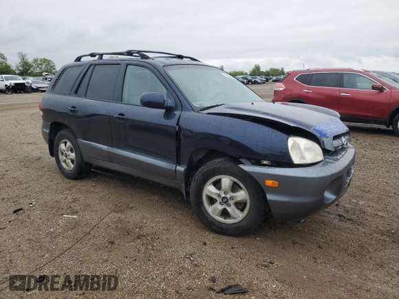 2005 Hyundai Santa Fe GLS with VIN KM8SC13D55U975111, listed as a Copart auction lot 57801515 with 126,220 mi miles and Salvage title. Bid and sale history available at DreamBid. Image 4.