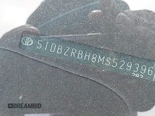 2021 Toyota Highlander L with VIN 5TDBZRBH8MS529396, listed as a IAAI auction lot 42708605 with 49,455 mi miles and . Bid and sale history available at DreamBid. Image 18.