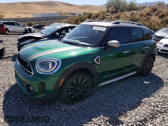 2021 MINI Countryman Cooper S with VIN WMZ83BR09M3N14684, listed as a Copart auction lot 68949604 with 34,795 mi miles and Salvage title. Bid and sale history available at DreamBid. Image 1.