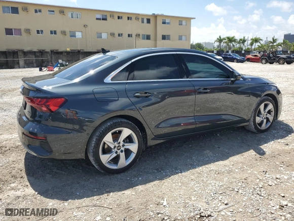 2023 Audi A3 Premium Plus with VIN WAUHUDGY4PA074078, listed as a Copart auction lot 51310275 with 20,979 mi miles and Salvage Title. Bid and sale history available at carsss.com. Image 3.