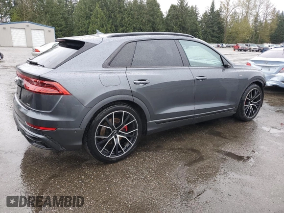 2019 Audi Q8 Prestige with VIN WA1FVAF14KD042257, listed as a Copart auction lot 52573915 with 59,025 mi miles and Salvage Title. Bid and sale history available at carsss.com. Image 3.