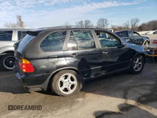 2001 BMW X5 3.0i with VIN WBAFA53591LM82573, listed as a Copart auction lot 88880495 with 221,980 mi miles and Salvage Title. Bid and sale history available at carsss.com. Image 3.