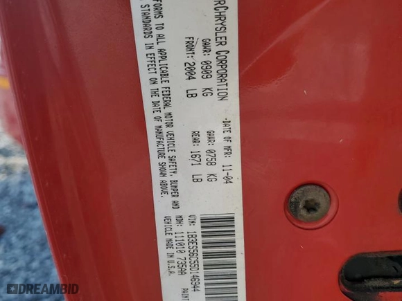 2005 Dodge Neon SXT with VIN 1B3ES56C55D146944, listed as a Copart auction lot 72910514 with 189,906 mi miles and Salvage Title. Bid and sale history available at carsss.com. Image 14.