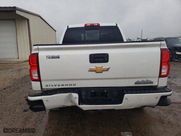 2018 Chevrolet Silverado 1500 High Country with VIN 3GCUKTEC5JG580097, listed as a Copart auction lot 50830085 with 106,185 mi miles and Salvage Title. Bid and sale history available at carsss.com. Image 6.