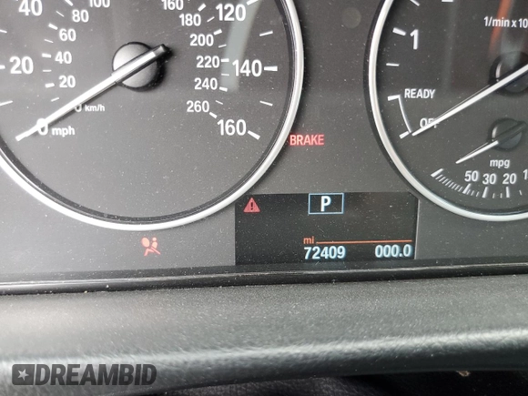 2014 BMW 3 Series 328i xDrive with VIN WBA3B3G52ENR83619, listed as a Copart auction lot 66231105 with 72,409 mi miles and Salvage title. Bid and sale history available at DreamBid. Image 9.