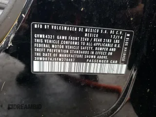 2015 Volkswagen Jetta SE z VIN 3VWD07AJ5FM276467, wystawiony jako Copart lot #55077844 z przebiegiem 138 102 mil mil oraz Szkoda całkowita • Salvage title. Historia ofert i sprzedaży dostępna na DreamBid. Obrazek 12.