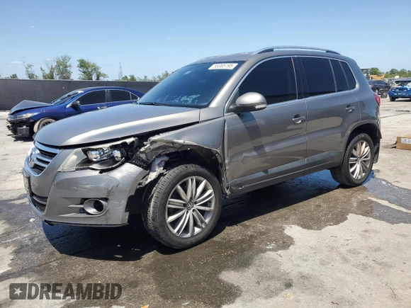 2011 Volkswagen Tiguan SE with VIN WVGBV7AX2BW561987, listed as a Copart auction lot 55385195 with 146,907 mi miles and Salvage Title. Bid and sale history available at DreamBid. Image 1.