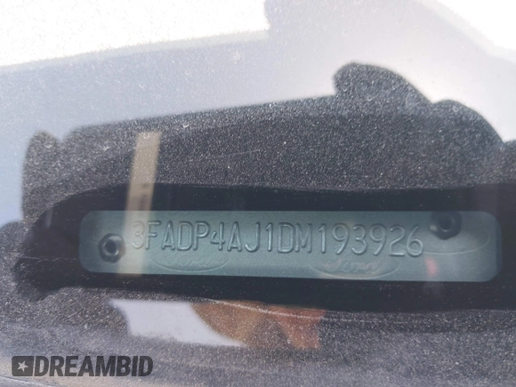 2013 Ford Fiesta S z VIN 3FADP4AJ1DM193926, wystawiony jako IAAI lot #41998229 z przebiegiem 156 034 mil mil oraz . Historia ofert i sprzedaży dostępna na DreamBid. Obrazek 9.