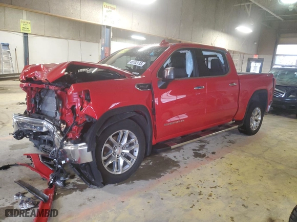 2019 GMC Sierra 1500 SLT with VIN 1GTU9DED5KZ123141, listed as a Copart auction lot 45102115 with 0 mi miles and Salvage Title. Bid and sale history available at carsss.com. Image 1.