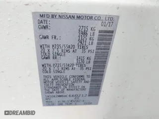 2017 Nissan Pathfinder S with VIN 5N1DR2MM6HC660212, listed as a IAAI auction lot 41905628 with 123,669 mi miles. Bid and sale history available at carsss.com. Image 9.