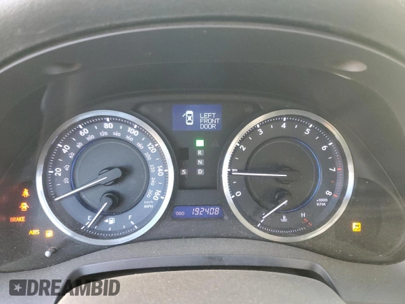 2012 Lexus IS 350 with VIN JTHCE5C2XC5002465, listed as a Copart auction lot 81585194 with 192,408 mi miles and Salvage title. Bid and sale history available at DreamBid. Image 9.