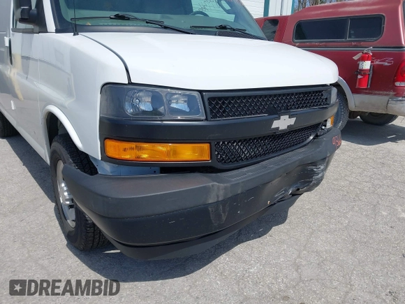 2019 Chevrolet Express Cargo Van with VIN 1GCWGAFP6K1240800, listed as a IAAI auction lot 41849366 with 59,540 mi miles. Bid and sale history available at carsss.com. Image 6.