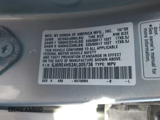 2010 Honda CR-V EX with VIN 5J6RE4H53AL005736, listed as a IAAI auction lot 41607464 with 230,736 mi miles. Bid and sale history available at carsss.com. Image 9.