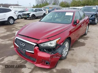 2014 Infiniti Q50 Sport with VIN JN1BV7AR4EM702549, listed as a IAAI auction lot 41803344 with 197,187 mi miles and . Bid and sale history available at carsss.com. Image 2.