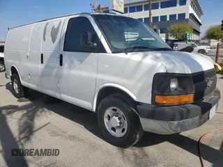 2007 Chevrolet Express Cargo with VIN 1GCGG29U771161817, listed as a Copart auction lot 46345795 with 225,121 mi miles and Salvage title. Bid and sale history available at DreamBid. Image 1.