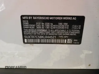 2019 BMW X3 sDrive30i with VIN 5UXTR7C58KLR44521, listed as a Copart auction lot 88300935 with 84,132 mi miles and Salvage Title. Bid and sale history available at carsss.com. Image 13.