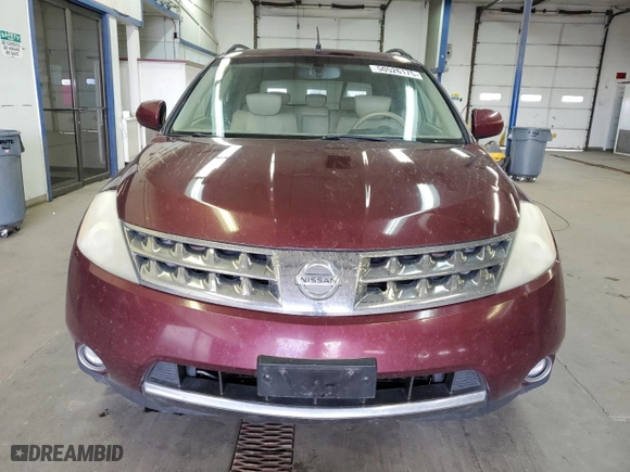 2007 Nissan Murano SL with VIN JN8AZ08W87W633716, listed as a Copart auction lot 50526175 with 197,381 mi miles and Salvage Title. Bid and sale history available at carsss.com. Image 5.