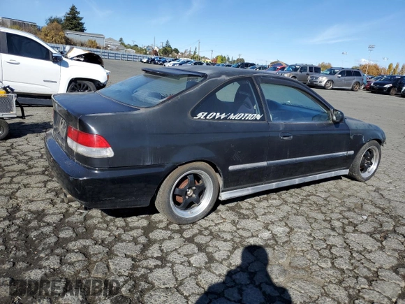 1996 Honda Civic DX with VIN 1HGEJ6126TL006590, listed as a Copart auction lot 79457604 with 186,293 mi miles and Salvage Title. Bid and sale history available at carsss.com. Image 3.