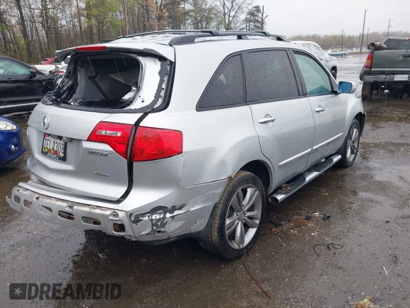 2009 Acura MDX Tech Pkg with VIN 2HNYD28609H530435, listed as a IAAI auction lot 42007161 with 278,145 mi miles. Bid and sale history available at carsss.com. Image 4.