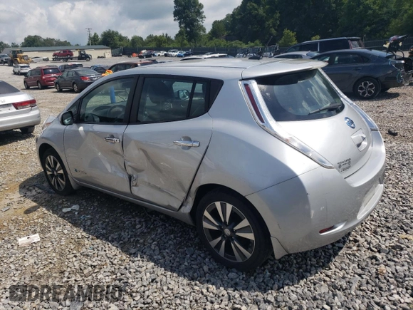2015 Nissan LEAF S with VIN 1N4AZ0CP7FC320223, listed as a Copart auction lot 61234915 with 79,514 mi miles and Salvage title. Bid and sale history available at DreamBid. Image 2.