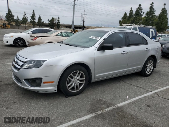 2012 Ford Fusion S with VIN 3FAHP0GAXCR275334, listed as a Copart auction lot 54075595 with 127,863 mi miles and Salvage Title. Bid and sale history available at carsss.com. Image 1.
