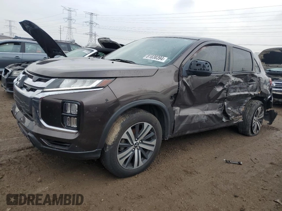 2020 Mitsubishi Outlander Sport ES 2.0 with VIN JA4AR3AU3LU009859, listed as a Copart auction lot 81838394 with 88,814 mi miles and Salvage Title. Bid and sale history available at carsss.com. Image 1.