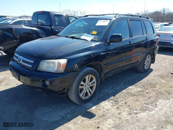 2006 Toyota Highlander Hybrid with VIN JTEEW21A660011869, listed as a IAAI auction lot 41748654 with 240,502 mi miles. Bid and sale history available at carsss.com. Image 2.