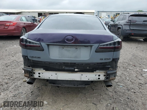 2006 Lexus IS 250 z VIN JTHBK262665013563, wystawiony jako Copart lot #54230975 z przebiegiem 220 480 mil mil oraz Szkody całkowita. Historia ofert i sprzedaży dostępna na DreamBid. Obrazek 6.