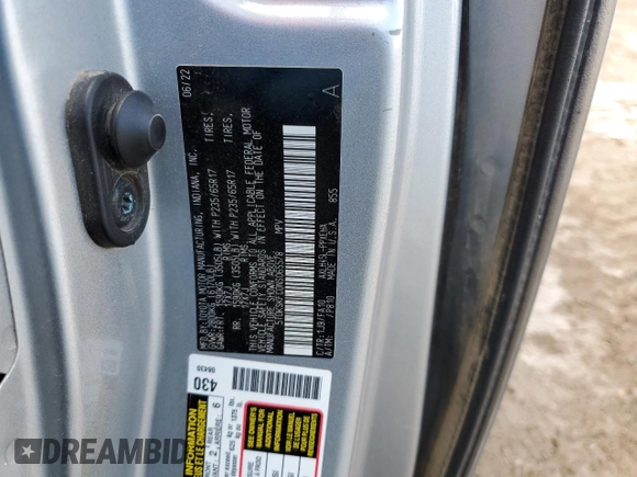 2022 Toyota Sienna LE с VIN 5TDKSKFC0NS065578, выставлен на аукционе Copart как лот 56146395 с пробегом 326 818 миль миль и Чистый • Clean title. История ставок и продаж доступна на DreamBid. Изображение 14.