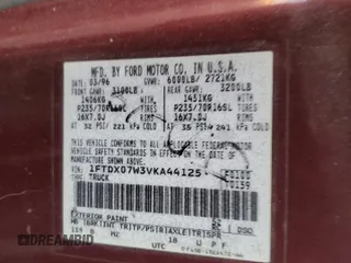 1997 Ford F-150 XL with VIN 1FTDX07W3VKA44125, listed as a Copart auction lot 48158735 with 227,460 mi miles and Salvage title. Bid and sale history available at DreamBid. Image 12.