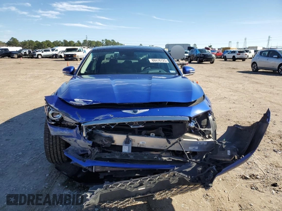 2019 Genesis G70 Design with VIN KMTG34LE6KU017175, listed as a Copart auction lot 88478725 with 28,698 mi miles and Salvage Title. Bid and sale history available at DreamBid. Image 5.