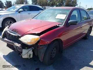 2002 Honda Civic LX with VIN 2HGES16512H580836, listed as a IAAI auction lot 41831420 with 164,043 mi miles. Bid and sale history available at carsss.com. Image 17.