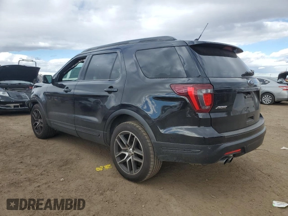 2019 Ford Explorer Sport with VIN 1FM5K8GT9KGB08105, listed as a Copart auction lot 79567134 with 79,705 mi miles and Salvage Title. Bid and sale history available at carsss.com. Image 2.
