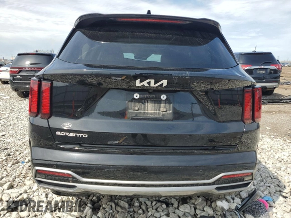 2023 Kia Sorento EX z VIN 5XYRH4LFXPG203750, wystawiony jako Copart lot #54191305 z przebiegiem 54 320 mil mil oraz Szkoda całkowita • Salvage title. Historia ofert i sprzedaży dostępna na DreamBid. Obrazek 6.