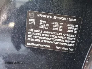 2019 Buick Regal Essence with VIN W04GP6SX2K1077564, listed as a Copart auction lot 45887915 with 33,664 mi miles and Salvage title. Bid and sale history available at DreamBid. Image 12.