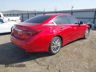 2021 Infiniti Q50 Luxe with VIN JN1EV7BR3MM750909, listed as a IAAI auction lot 41791956 with 42,843 mi miles and . Bid and sale history available at carsss.com. Image 4.
