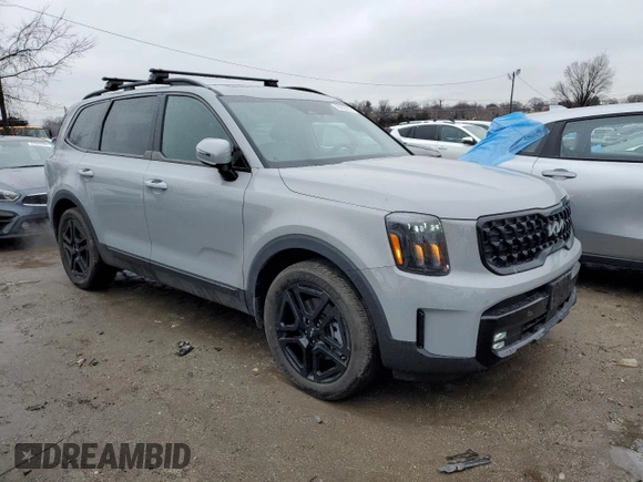 2024 Kia Telluride SX X-Line with VIN 5XYP5DGC6RG514451, listed as a Copart auction lot 43965105 with 16,145 mi miles and Salvage Title. Bid and sale history available at carsss.com. Image 4.